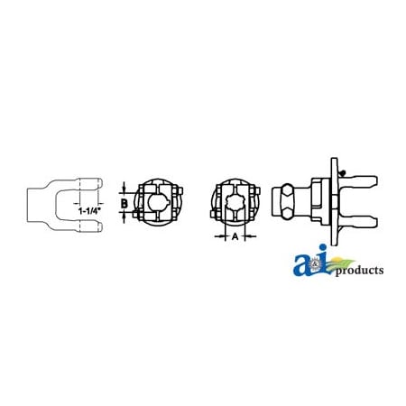 A & I Products 35 Series Clamp Yoke 3.5" x2" x8" A-817-3506